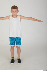 Whole Body Man T poses White Sports Kid Standing Street photo references